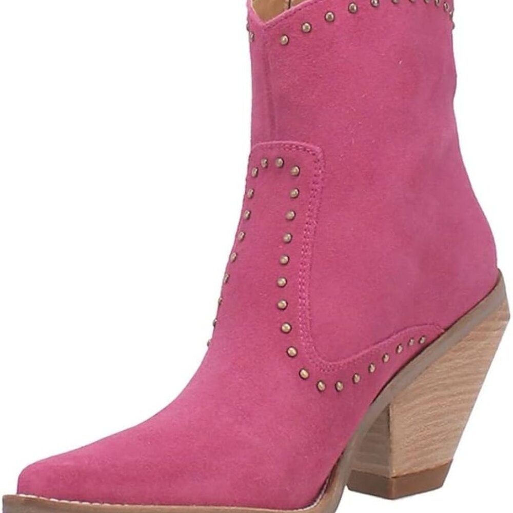 Dingo Classy N Sassy Western Suede Boot in Fuchsia